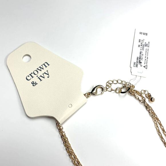 NEW Crown & Ivy Double Strand Necklace Gold-Tone Pearl 30"-32" - Picture 3 of 5